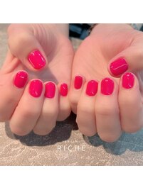 ショッキングピンクのワンカラー