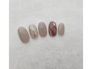 エマ ネイルズ(Emma Nails)/冬カラーシンプルデザイン☆
