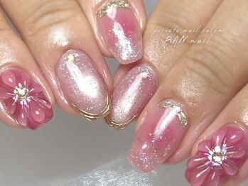 ピンクチークネイル/ぷっくり