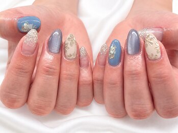 ディーネイル 京橋(D-nail)/【三浦】爽やかブルーネイル