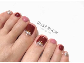 秋のフットネイル！ボルドー