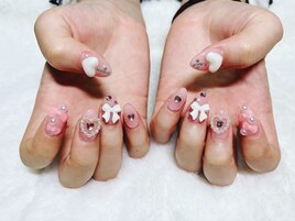 姫可愛い3Dネイル