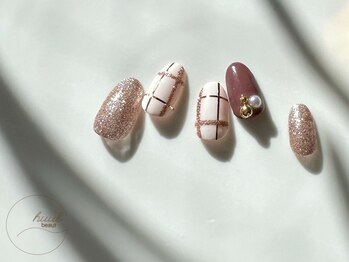 ヒュール(huul)/チェック柄ネイル/パラジェル