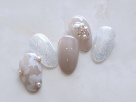 フラワー☆くすみ☆パール