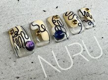 ヌル ネイル 堀江(NURU NAIL HORIE)/個性派/韓国/幾何学模様