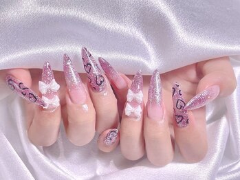 エムズ ネイルサロン(M2)/長さだしトキメキハートネイル