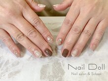 ネイルドール(Nail Doll)/くまさん×チェック