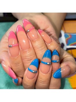 アシメフレンチネイル