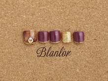 ネイルサロン ブランロール 白金店(Nail Salon Blanl'or)/FOOT　初秋のクリアべっ甲ネイル