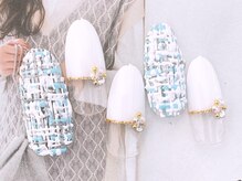 ネイルサロンフォーユー(for u)/ツイードネイル￥7980