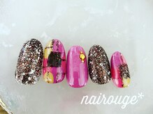 ネイル―ジュ 札幌大通店(nairouge*)/マゼンタネイル♪