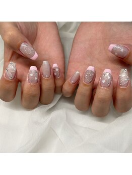 コロレ(colore')/キラキラフレンチネイル