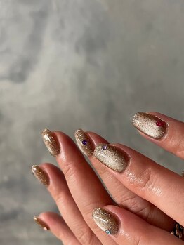 マグネット×ラメ