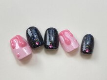 ネイルメゾン 天神店(NAIL MAISON)/ピンクぷっくりラメ ¥9000