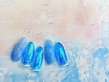 ネイルサロン&スクール ジーナ(GINA)/クリアブルーが可愛い♪