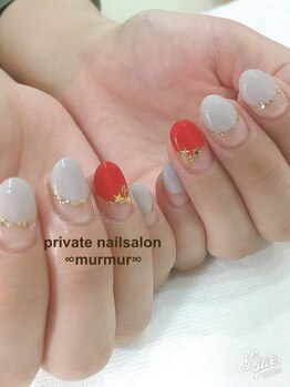 プライベート ネイルサロン マーマ(murmur)/バルーンフレンチネイル