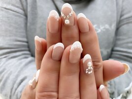 白フレンチ★お持込みデザイン