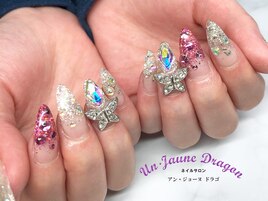 【ロングネイル】キラキラネイル