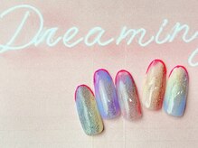 ネイルサロン&スクール ジーナ(GINA)/夏カラーでスキニーフレンチ