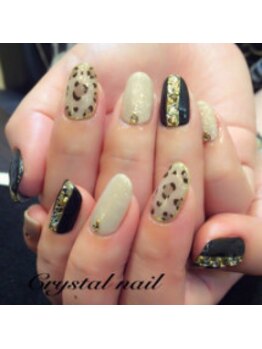 クリスタルネイル ボンベルタ橘店(CRYSTAL NAIL)/ヒョウ柄ネイル