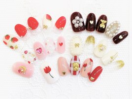 ジェル定額￥8990★ピンク＆赤