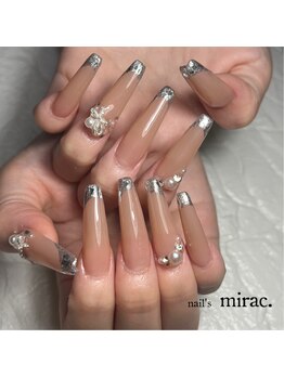 ネイルズミラク(nail's mirac.)/ガラスフレンチネイル