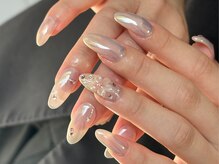 ユニコーン×ぷっくりフラワーネイル