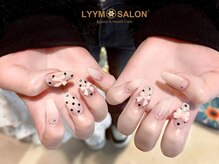 リームサロン 池袋店(LYYM SALON)/ドット×リボンネイル
