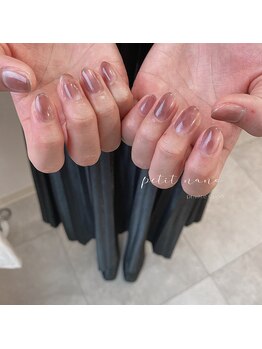 プチナノ(petitnano)/ ワンカラーもやもや塗りネイル