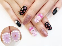 ネイルコレクション ベビーピンク(Baby Pink)/ジェル定額￥9990/３Ｄうさぎ