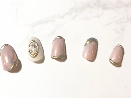 くすみピンクニュアンスデザイン