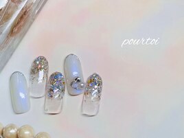 ナチュラルホワイトネイル