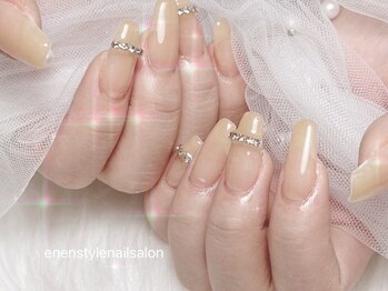 エンエンスタイル(enenstyle)の写真/【爪に優しい削らないパラジェル使用ワンカラー¥5000】爪に優しいネイルサロンで初めての方にも◎