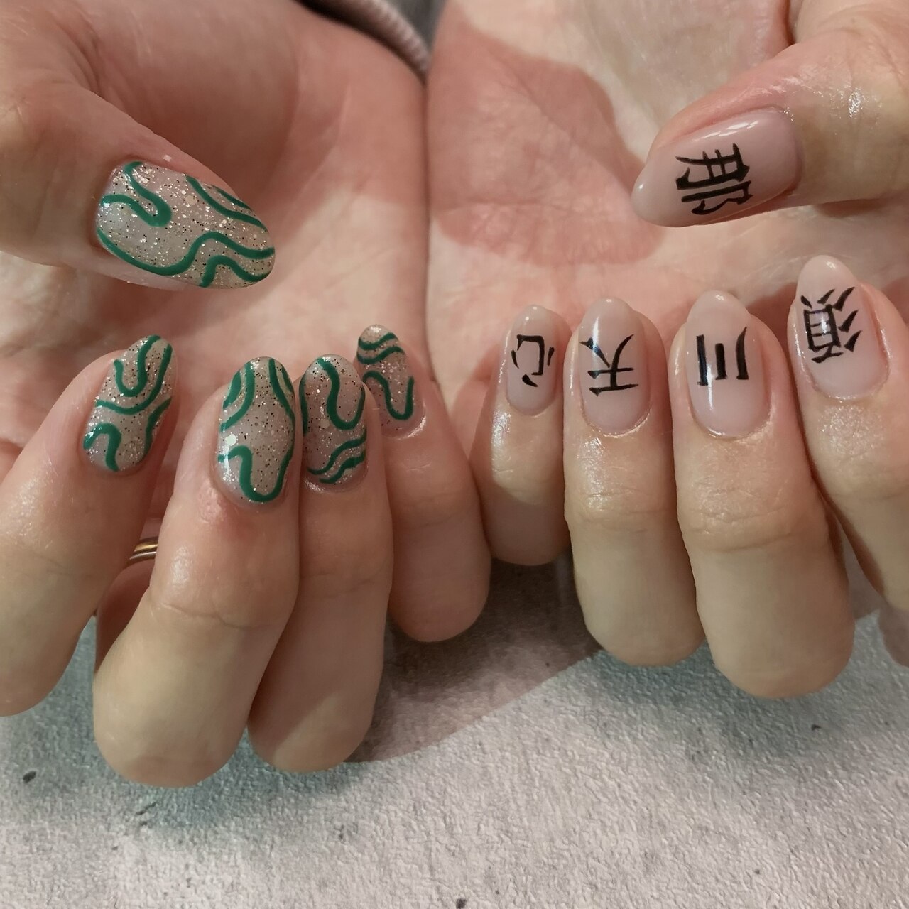 文字ネイル