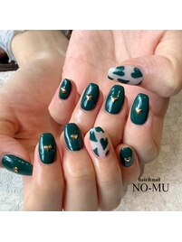 モスグリーン×ハート