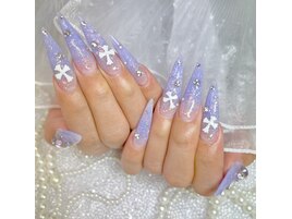 パステルパープルラメネイル★