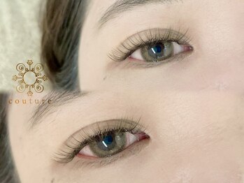 クチュールアイラッシュ 梅田店の写真/髪や瞳の色と馴染むブラウン・ニュアンスカラーの新色も★透け感×柔らかい印象に♪韓国風*束感マツエクも!