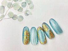 ネイルサロン&スクール ジーナ(GINA)/ゴールドボタニカルネイル