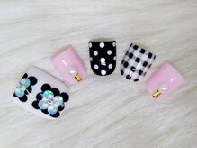 アンジェヴォーグ 名古屋本店(Angevogue)/モノトーンホロフラワー