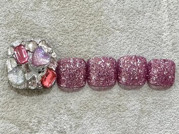 レイネイル 岐阜茜部店(RAY NAIL)/キラキラフットネイル