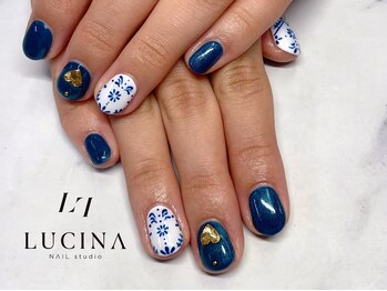 ネイルスタジオ ルキナ(LUCINA)/H-817大人可愛い陶器ネイル