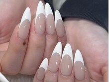 ネスネイル 池袋(Nes.nail)/王道フレンチ(チップスカルプ)