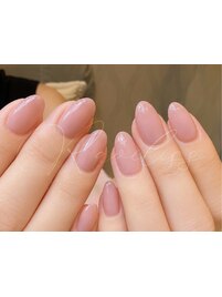 肌なじみワンカラーネイル