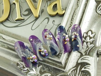ネイルサロン ディーバ ギンザ(Nail salon Diva GINZA)/パープル×ネイビー