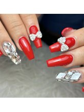 モモ(Momo)/埋め尽くしスカルプネイル