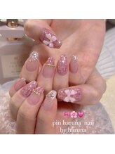 ピンクハルナネイル(pink haruna nail)/リボンネイル