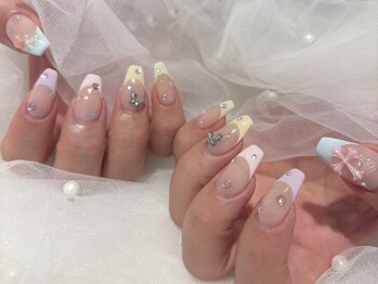 シェルネイル(SHELL NAIL)/フレンチ/パステル/staff:otsuka