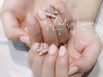 レディラック バイ キャンアイドレッシー(Lady Luck by Can I Dressy)/ふんわり蝶々ネイル☆