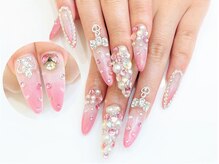 ネイルコレクション ピンク(Nail Collection Pink)/スカルプ放題【ロング】★リボン