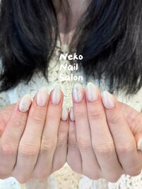 ちゅるんネイル&乳白&ワンカラー